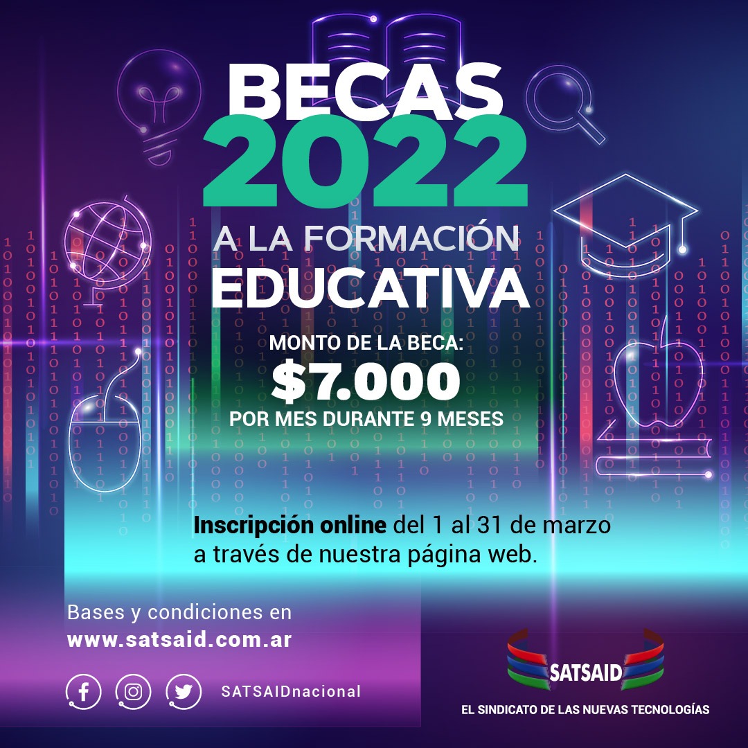 BECAS A LA FORMACIÓN EDUCATIVA 2022