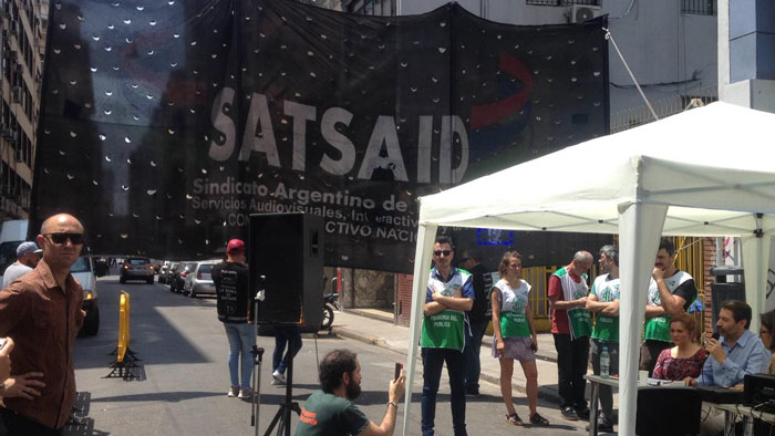 SATSAID presente en la movilización por el fin de la intervención en la Defensoría del Público