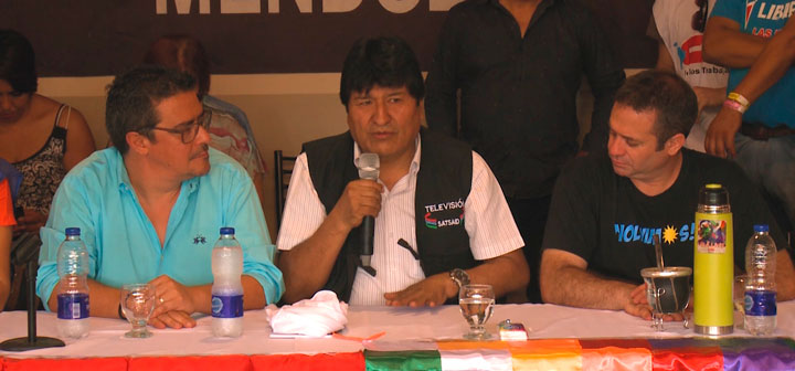 Evo Morales visitó el SATSAID Mendoza