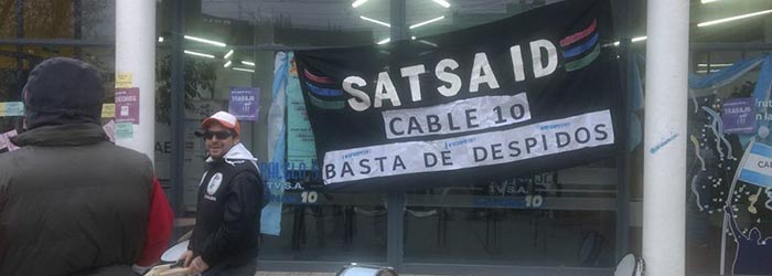 Movilización en Canal 10 de Río Gallegos