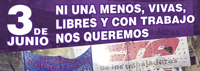 #NiUnaMenos – EL 3/06 MARCHAMOS