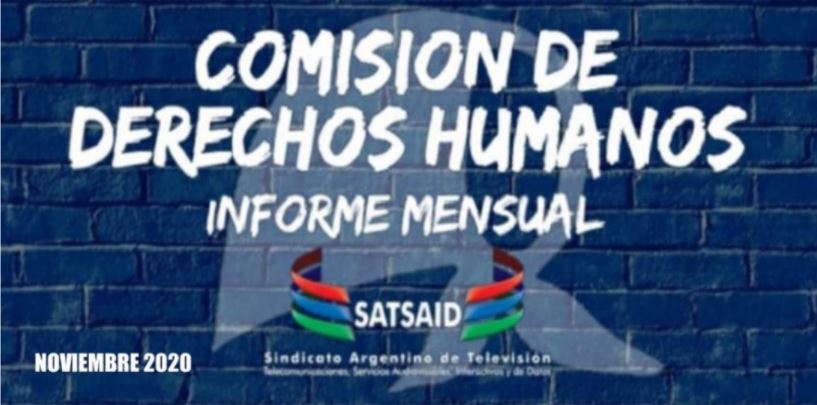COMISIÓN DE DERECHOS HUMANOS DEL SATSAID – INFORME MENSUAL – NOVIEMBRE Y DICIEMBRE 2020