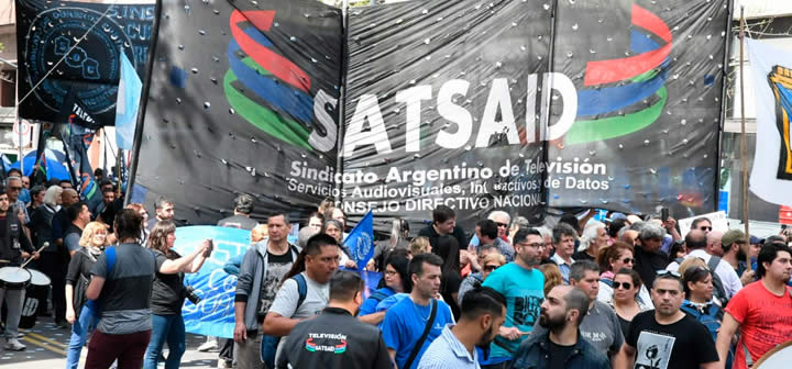 SATSAID presente junto a la CFT en Plaza de Mayo contra la política económica del Gobierno Nacional