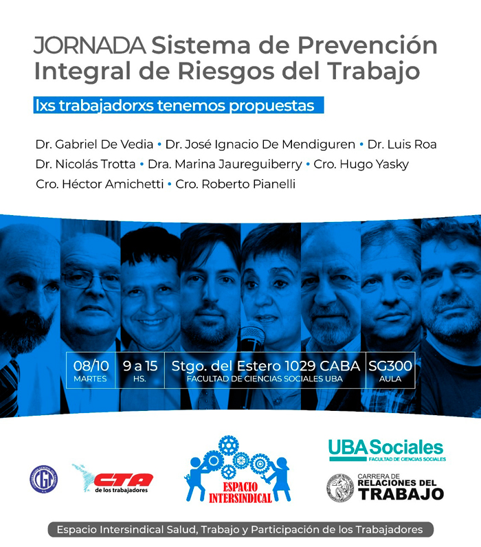 JORNADA DE SISTEMA PREVENCION INTEGRAL DE RIESGOS DEL TRABAJO