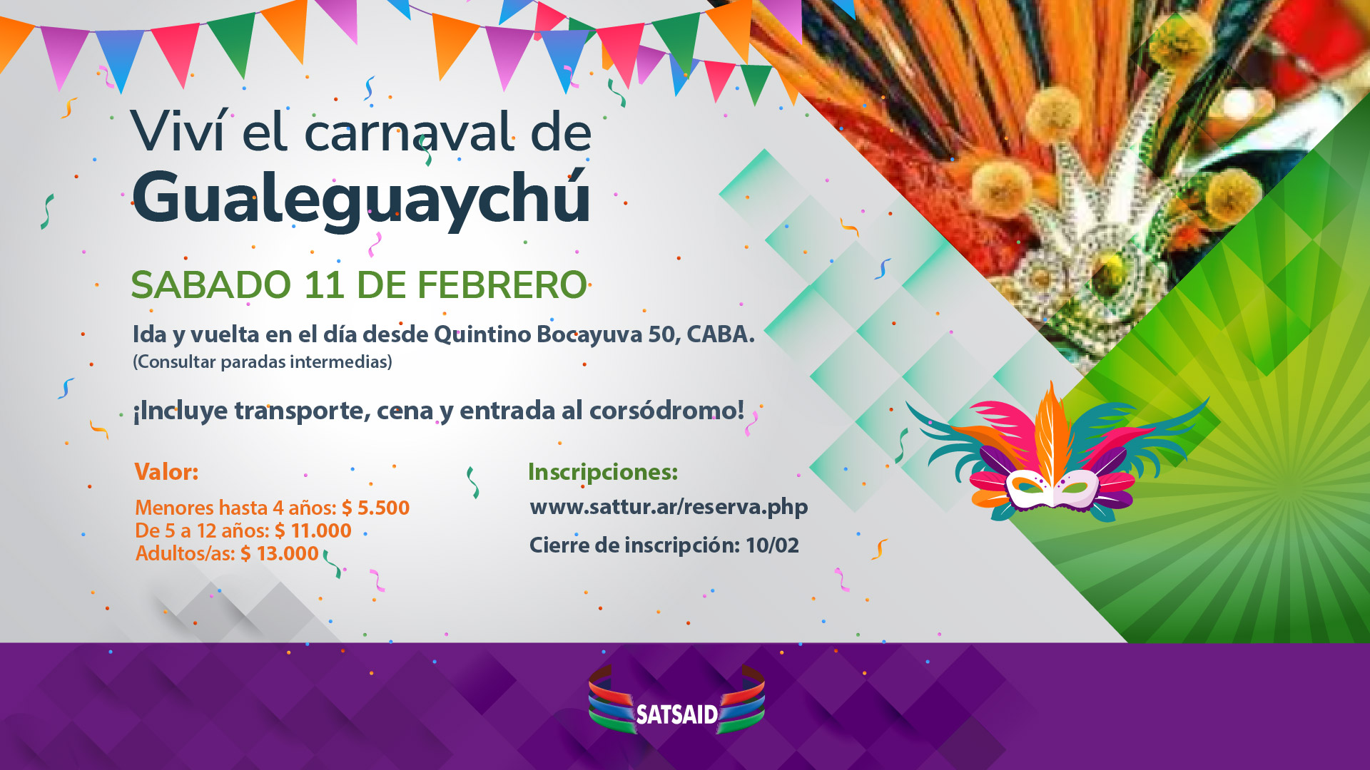 AMBA: ¡VIVI EL CARNAVAL DE GUALEGUAYCHÚ CON EL SATSAID!