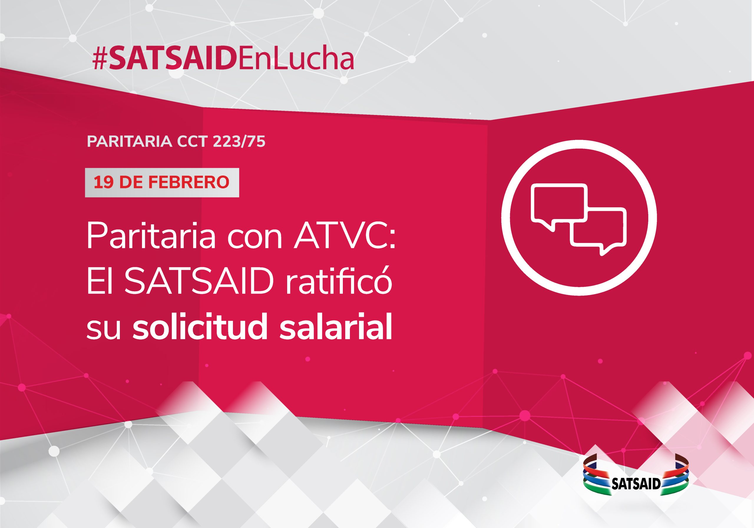 PARITARIA CON ATVC: EL SATSAID RATIFICÓ SU SOLICITUD SALARIAL 