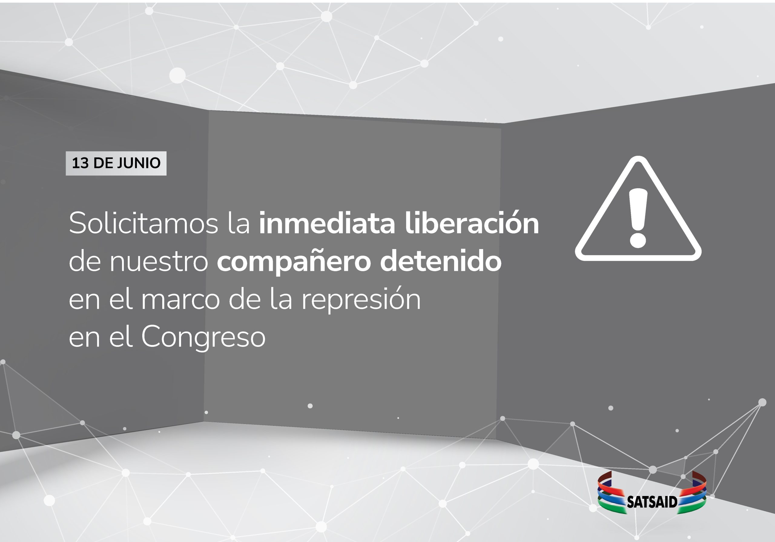 SOLICITAMOS LA INMEDIATA LIBERACIÓN DE NUESTRO COMPAÑERO DETENIDO