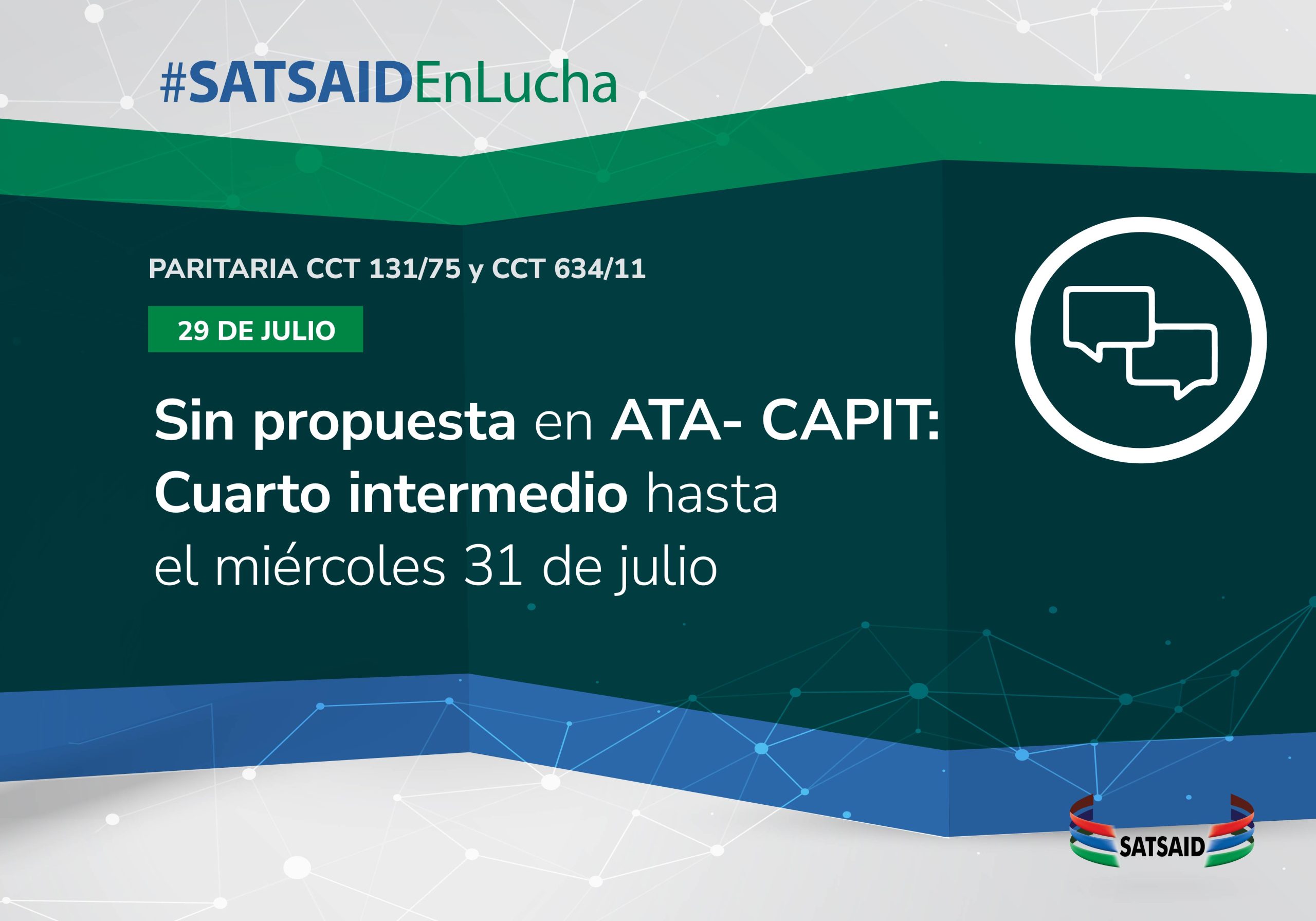 SIN PROPUESTAS DE ATA Y CAPIT: CUARTO INTERMEDIO HASTA EL MIÉRCOLES 31 DE JULIO 