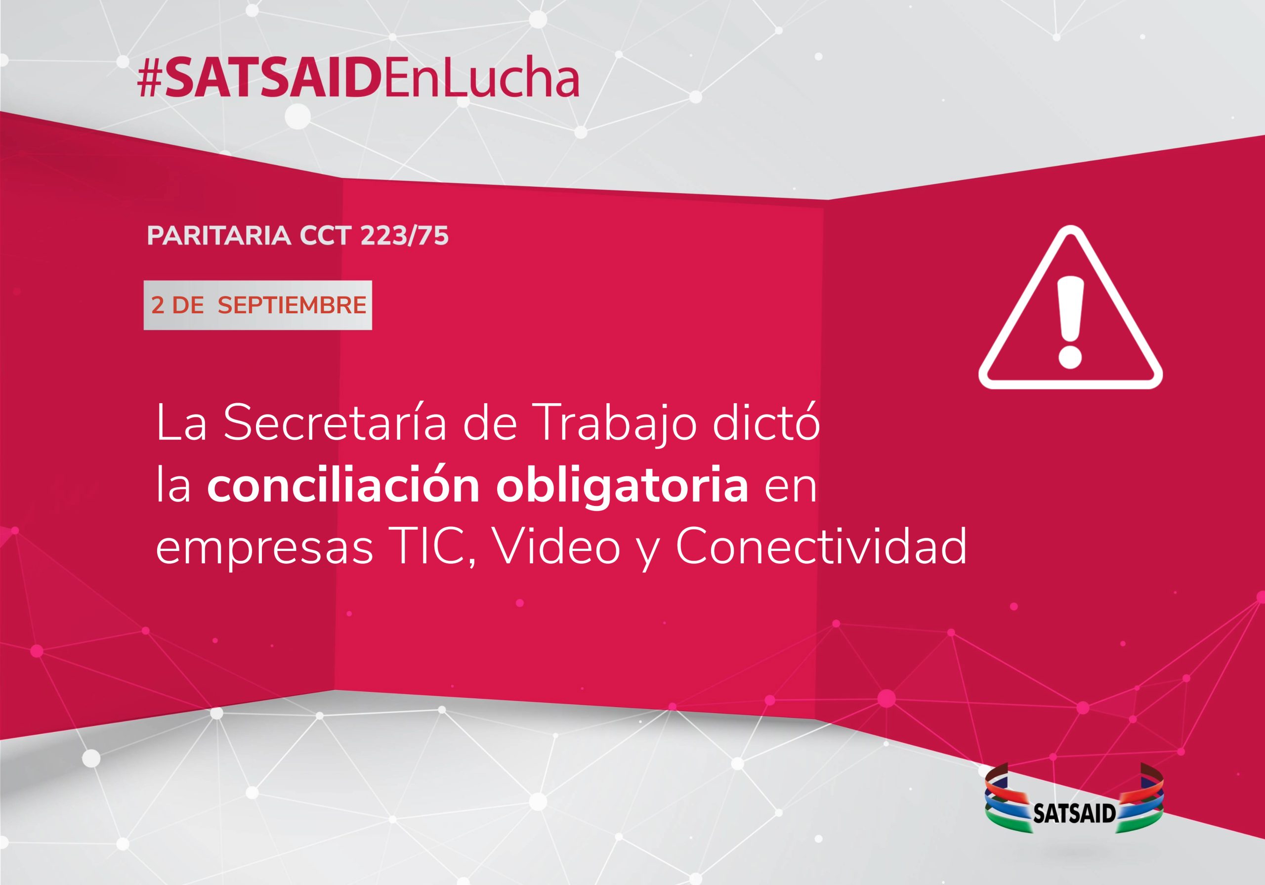 LA SECRETARÍA DE TRABAJO DICTÓ LA CONCILIACIÓN OBLIGATORIA EN EMPRESAS TIC, VIDEO Y CONECTIVIDAD 