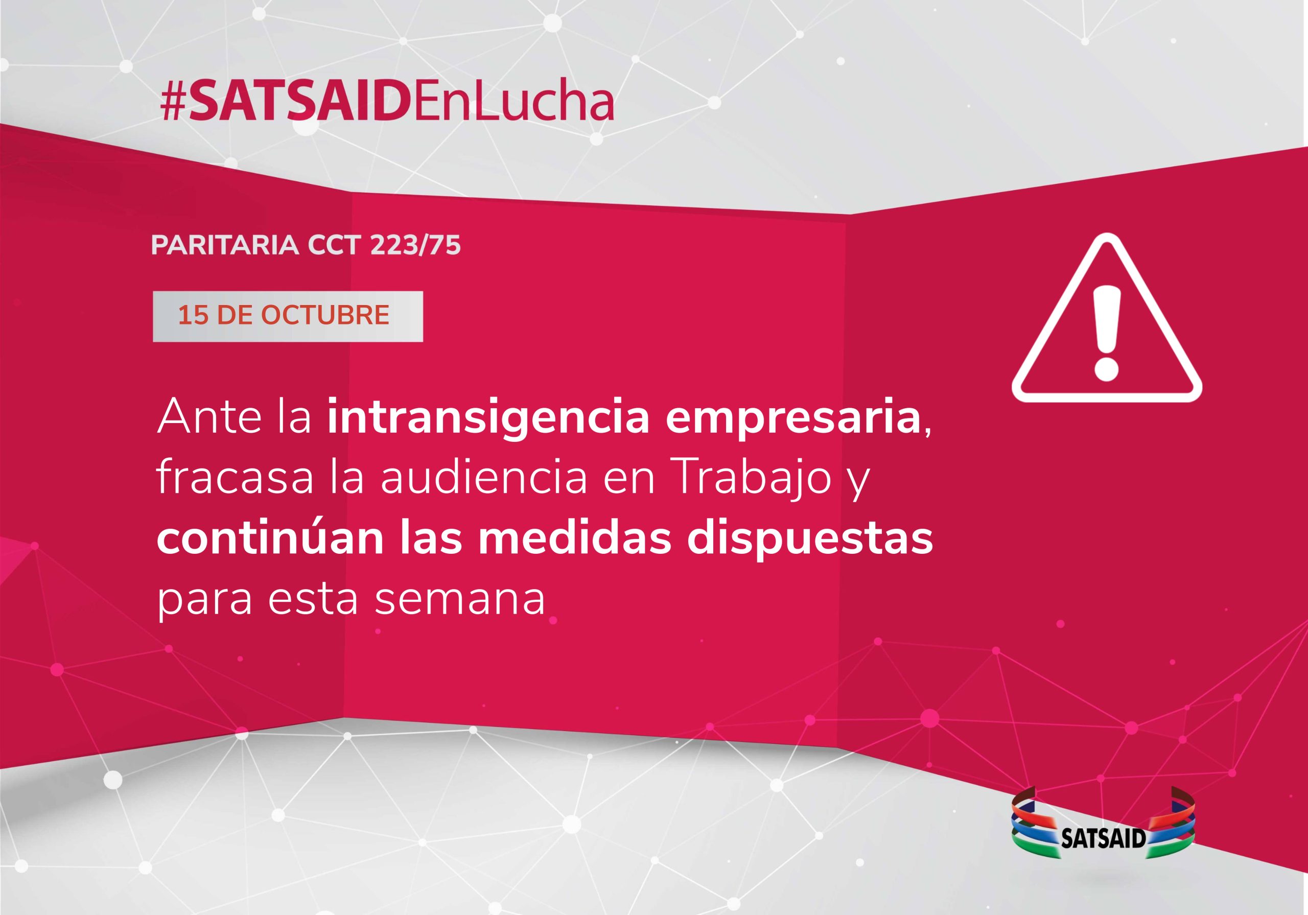 ANTE LA INTRANSIGENCIA EMPRESARIA, FRACASA LA AUDIENCIA EN TRABAJO Y CONTINUAN LAS MEDIDAS DISPUESTAS PARA ESTA SEMANA 