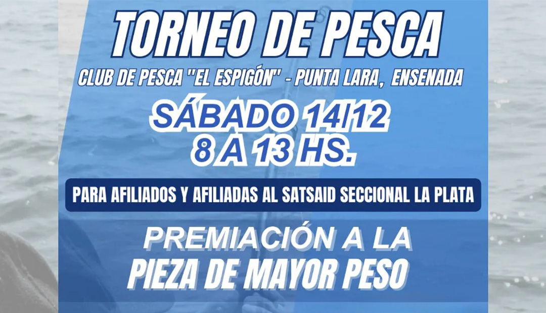 LA PLATA: TORNEO DE PESCA EN PUNTA LARA