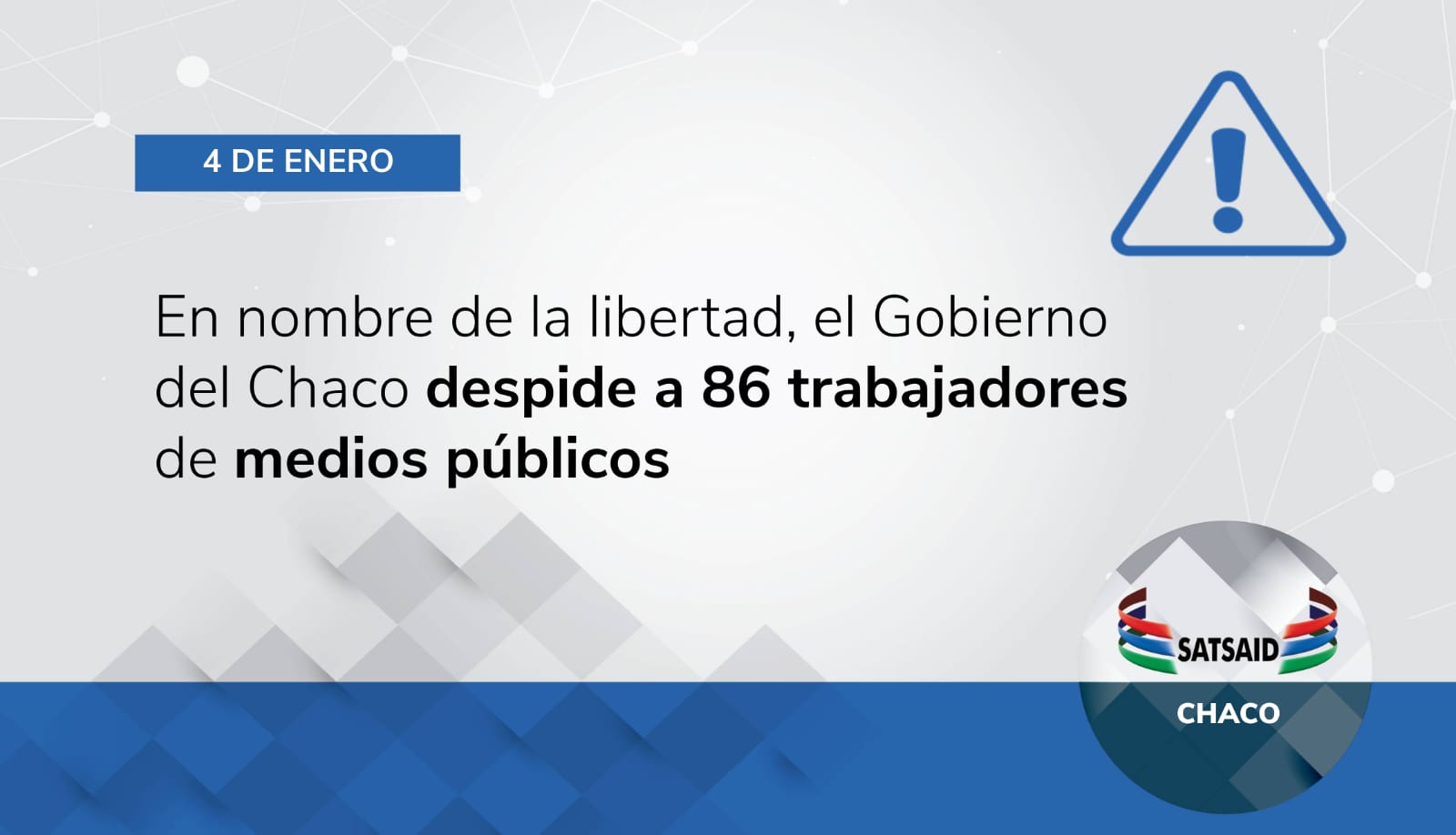 EN NOMBRE DE LA LIBERTAD, EL GOBIERNO DE CHACO DESPIDE A 86 TRABAJADORES DE MEDIOS PÚBLICOS 