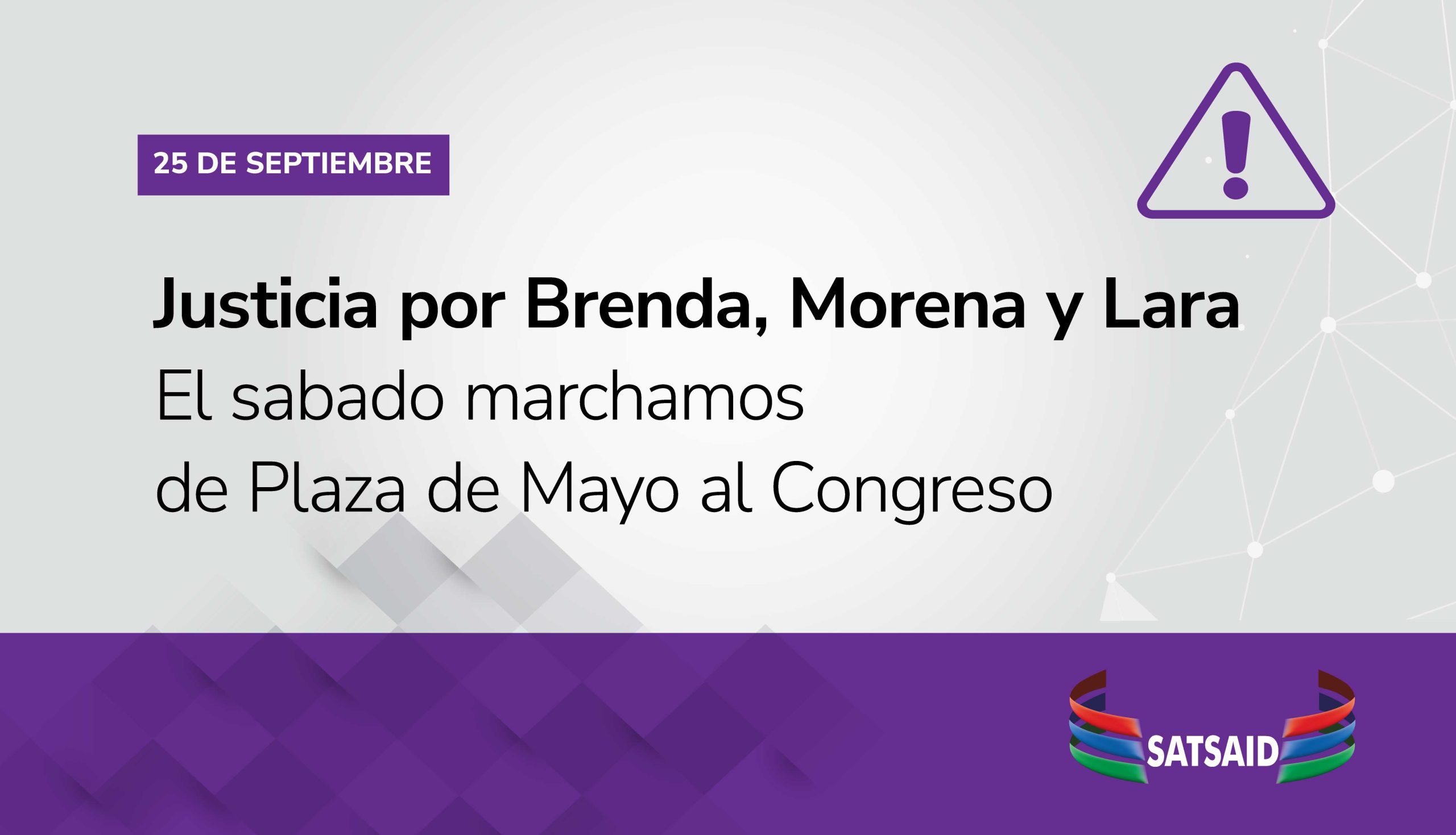 JUSTICIA POR BRENDA, MORENA Y LARA: EL SÁBADO MARCHAMOS DE PLAZA DE MAYO AL CONGRESO