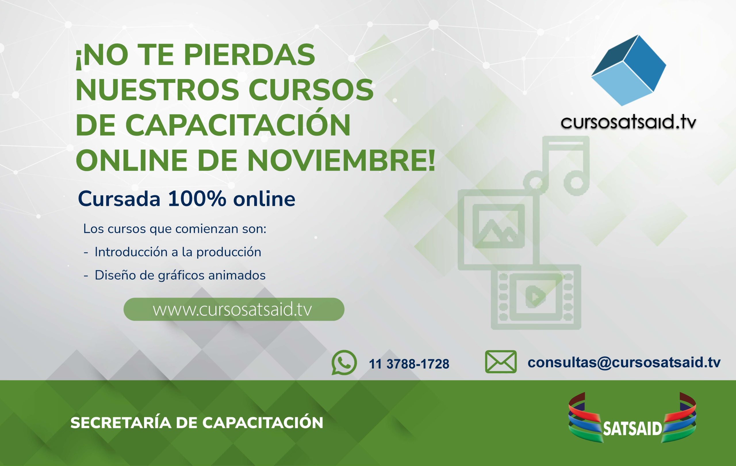 ¡NO TE PIERDAS NUESTROS CURSOS DE CAPACITACIÓN ONLINE DE NOVIEMBRE!