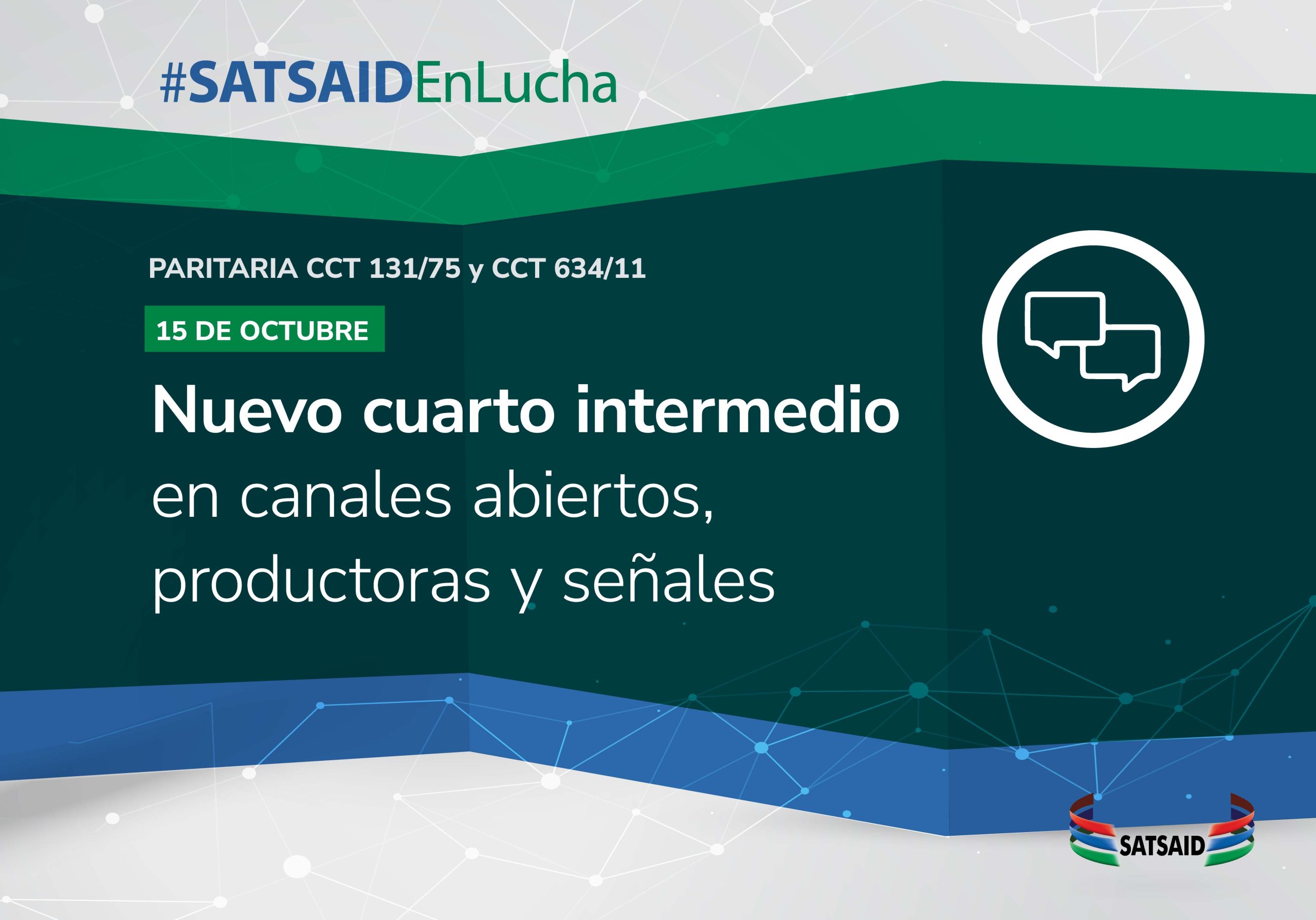 NUEVO CUARTO INTERMEDIO EN CANALES ABIERTOS, PRODUCTORAS Y SEÑALES