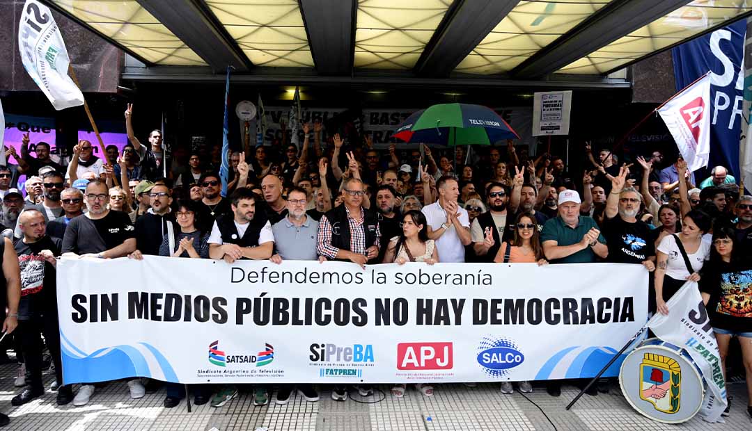 LA CGT ACOMPAÑÓ EL RECLAMO DE LOS TRABAJADORES DE LOS MEDIOS PÚBLICOS