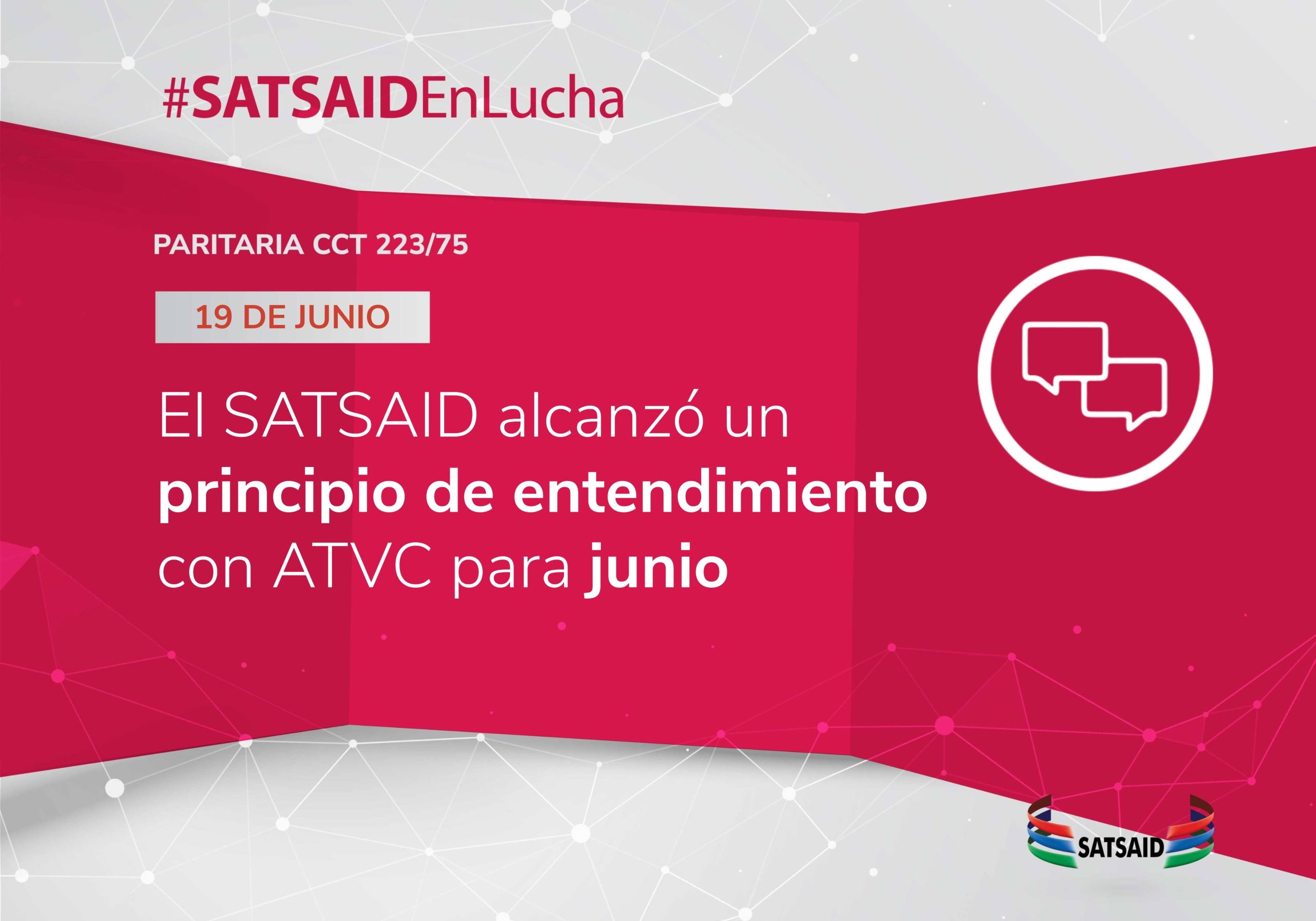 EL SATSAID ALCANZÓ UN PRINCIPIO DE ENTENDIMIENTO CON ATVC PARA JUNIO 