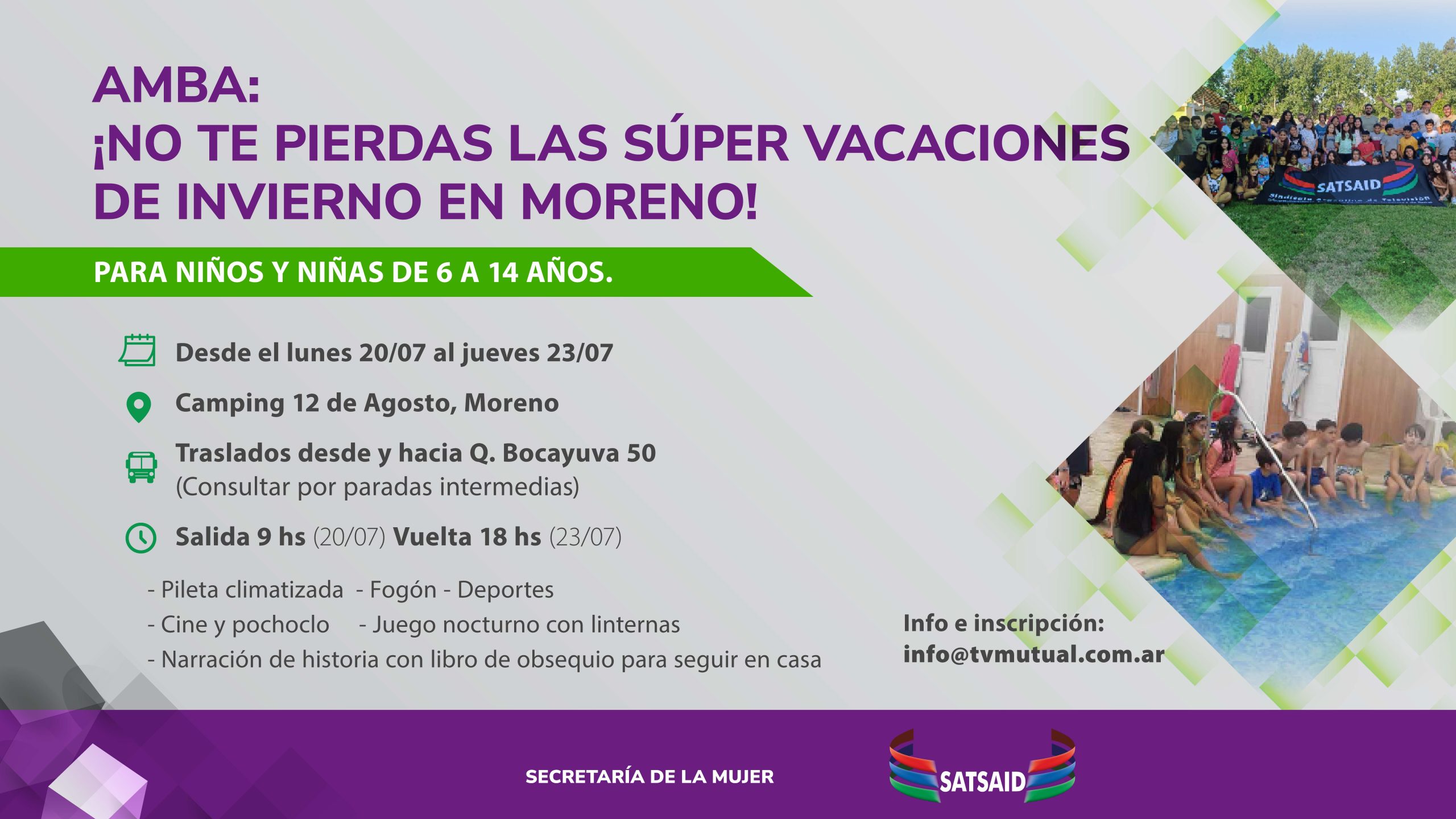 AMBA: ¡NO TE PIERDAS LAS SÚPER VACACIONES DE INVIERNO EN MORENO!