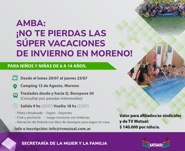 AMBA: YA LLEGAN LAS SUPER VACACIONES DE INVIERNO EN EL “12 DE AGOSTO”