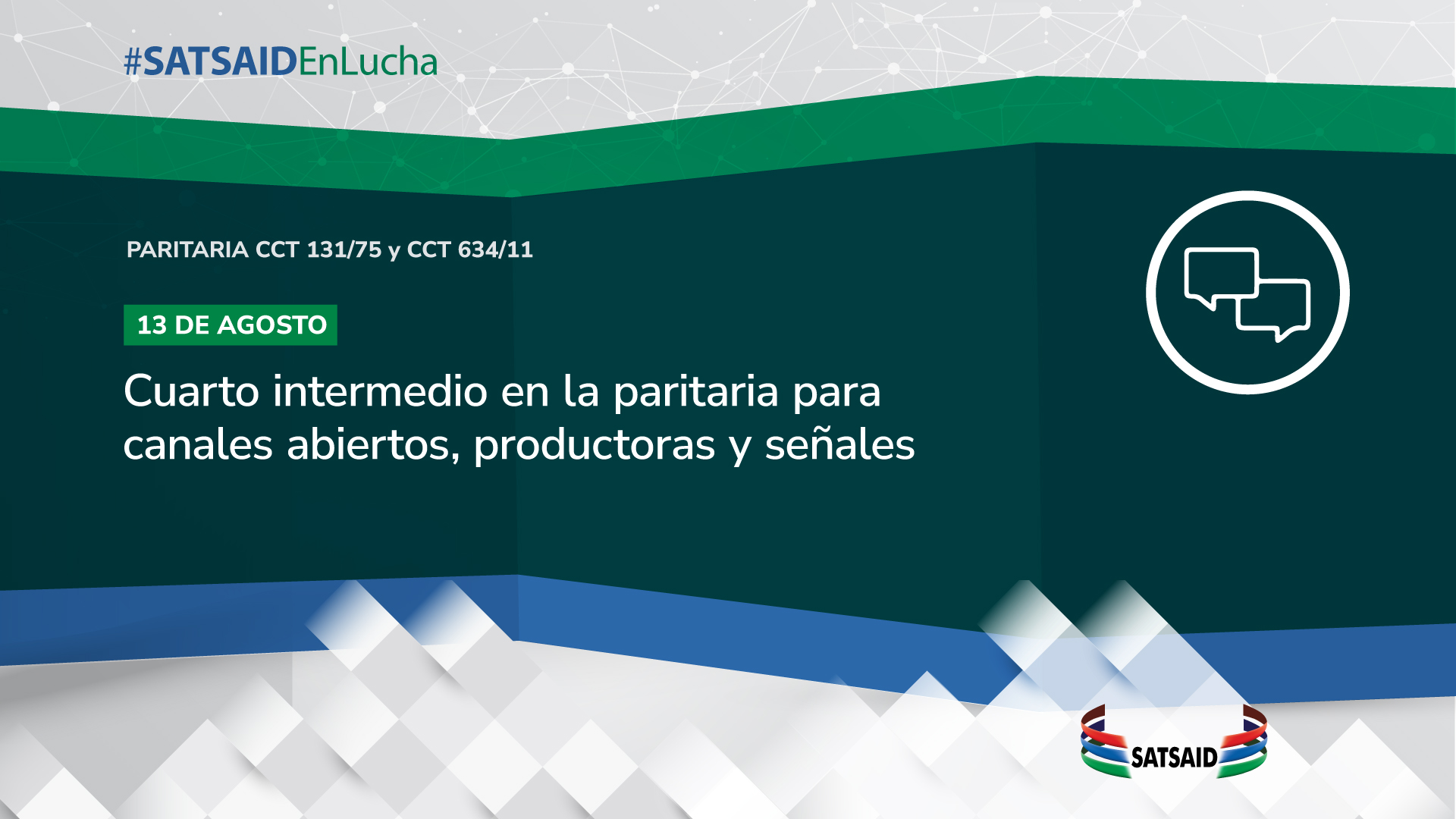 CUARTO INTERMEDIO EN LA PARITARIA PARA CANALES ABIERTOS, PRODUCTORAS Y SEÑALES