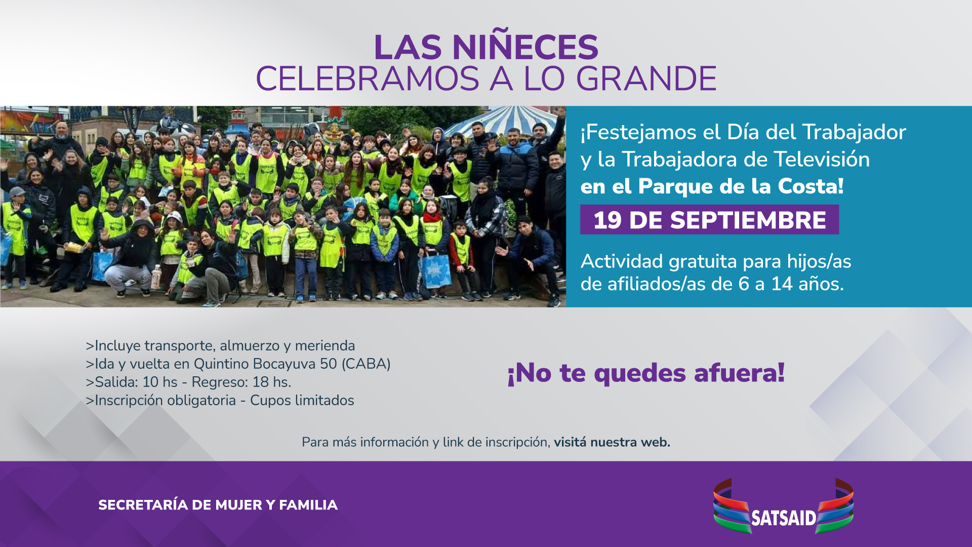 AMBA: ¡LAS NIÑECES FESTEJAN EL DÍA DEL TRABAJADOR DE TELEVISIÓN EN EL PARQUE DE LA COSTA!