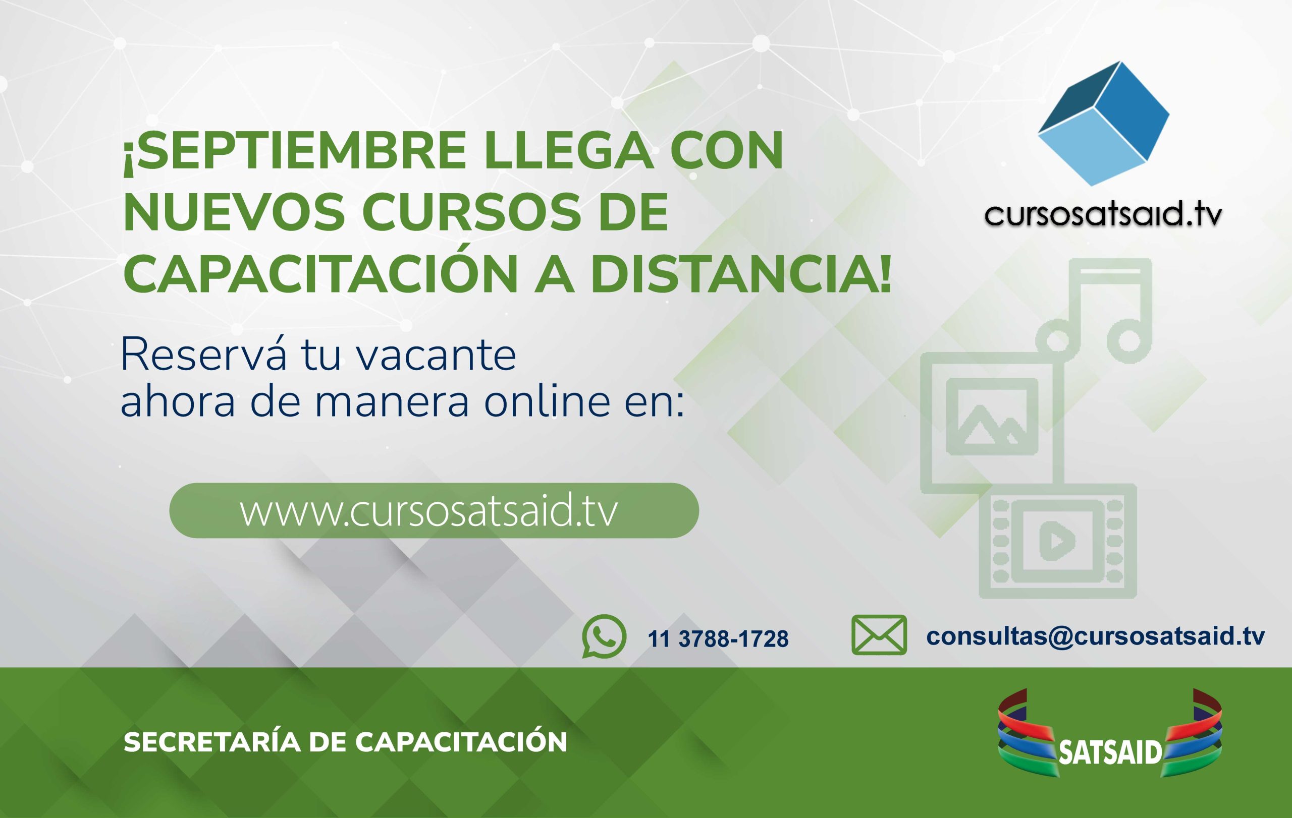 ¡SEPTIEMBRE LLEGA CON NUEVOS CURSOS DE CAPACITACIÓN A DISTANCIA! 