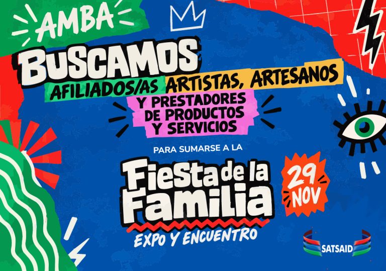 AMBA: ¡BUSCAMOS A ARTISTAS, ARTESANOS Y PRESTADORES DE PRODUCTOS Y SERVICIOS PARA UNA FIESTA DE LA FAMILIA INCREÍBLE! 