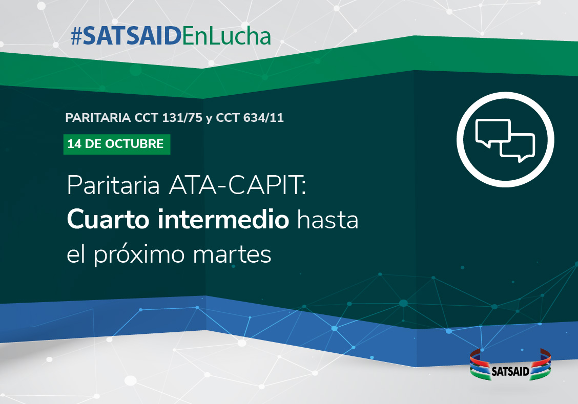 PARITARIA ATA-CAPIT: CUARTO INTERMEDIO HASTA EL PRÓXIMO MARTES 
